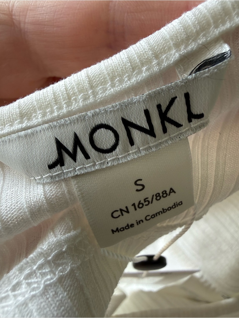 Monkl Ribbed Square-Neck Crop Tank - Picture 4 of 5